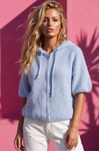 Mixed Brands - Short sleeve Hoodie 8269 - Blue