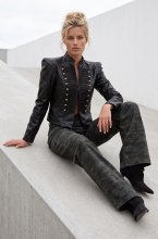 Mixed Brands - Vegan leather Napoleon Jacket 16207 - Black