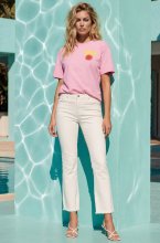 Mixed Brands - Jeans with raw hem 6826 - Panna