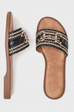 Mixed Brands - Braided Strap Mule with Buckle MP6149 - Black