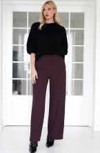 Mixed Brands - Wide leg trousers 56487 - Burgundy