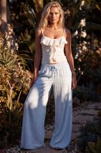 Mixed Brands - Wide Viscose Pant MA084 - Sky Blue