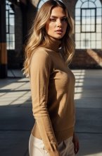Mixed Brands - Long sleeve Polo 6223 - Camel
