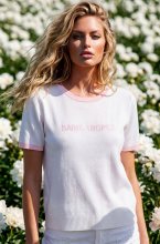 Mixed Brands - Tshirt Saint Tropez CH8895 - White/Rose