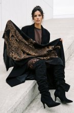 Mixed Brands - Cheetah Scarf RE-J204 - Black