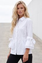 Mixed Brands - Shirt with trumpetsleeve H0353082 - White