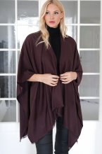 Mixed Brands - Silk Poncho 121130 - Coffee