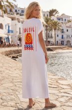 Mixed Brands - Cotton Tshirt Dress SOLEIL KS22597 - White