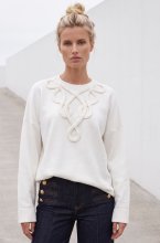 Mixed Brands - Top with braided details LR03287 - White