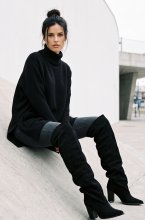 Mixed Brands - Oversized Sweater Dress 2656 - Black