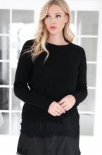 Mixed Brands - Sweater with Lace A3086 - Black