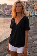 Mixed Brands - V-neck Tshirt TE509 - Black