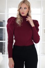 Mixed Brands - Top with puff sleeve 5125 - Bordeaux