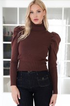 Mixed Brands - Top with puff sleeve 5125 - Choco