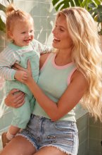 Mixed Brands - Tank with Contrast YP2056 - Green/Pink