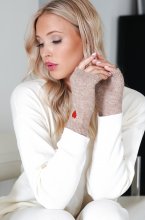 Mixed Brands - Handwarmers Heart 12109 - Taupe