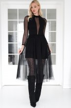 Mixed Brands - Tulle skirt with viscose lining 0305 - Black