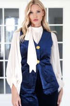 Mixed Brands - Velvet Vest 2531 - Navy