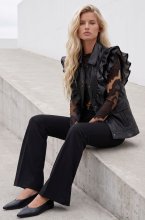 Mixed Brands - Vegan Leather Vest YW602 - Black
