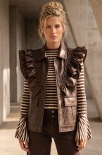 Mixed Brands - Vegan Leather Vest YW602 - Coffee