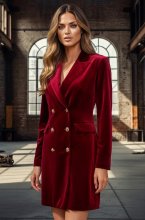 Mixed Brands - Velvet Dress Blazer 2020 - Bordeaux