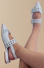 Mixed Brands - Flat Buckle Shoe 2747 - White