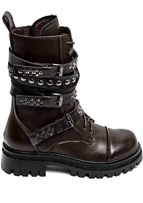 Mixed Brands - Boot with Studs 7668A - Brown