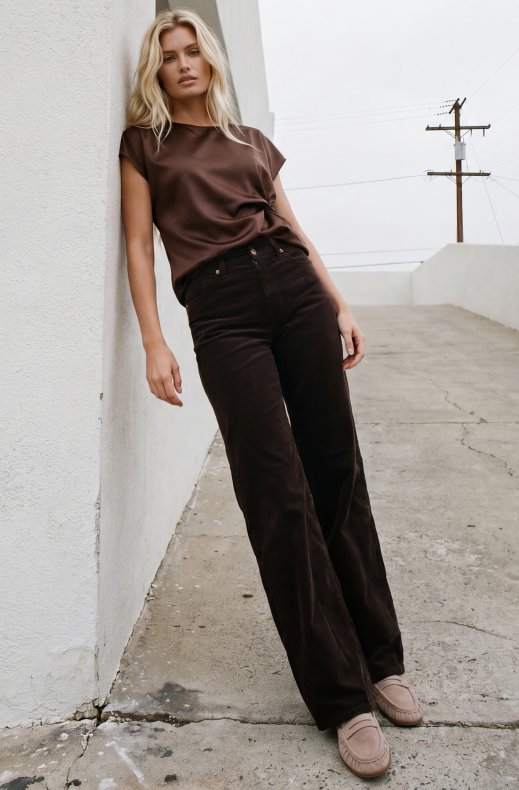 7 For All Mankind - Lotta Corduroy - Coffee Bean