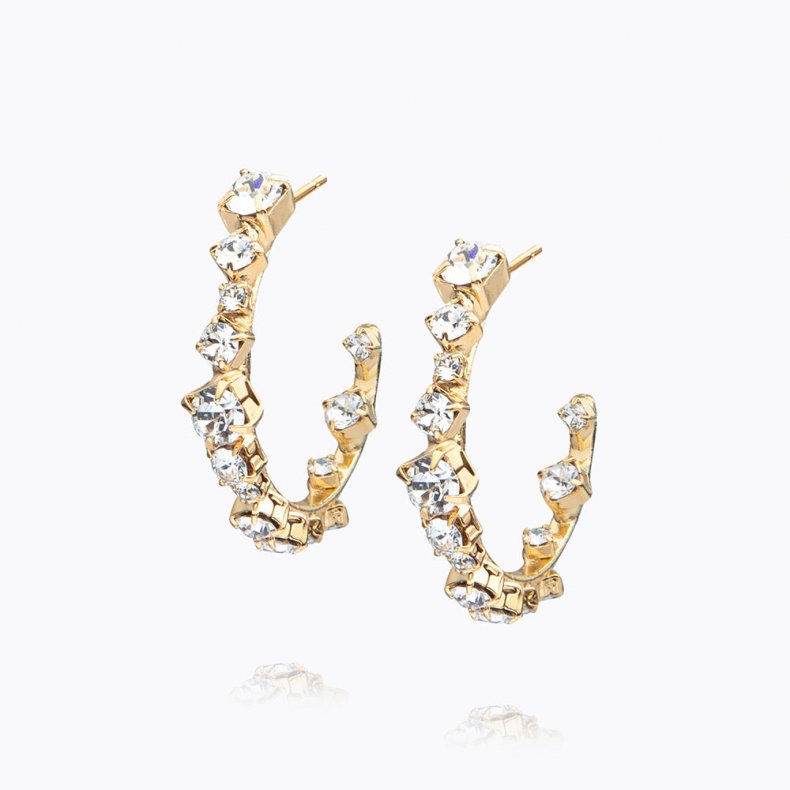 Caroline Svedbom - Mini Antonia Loop Earring - Gold Crystal