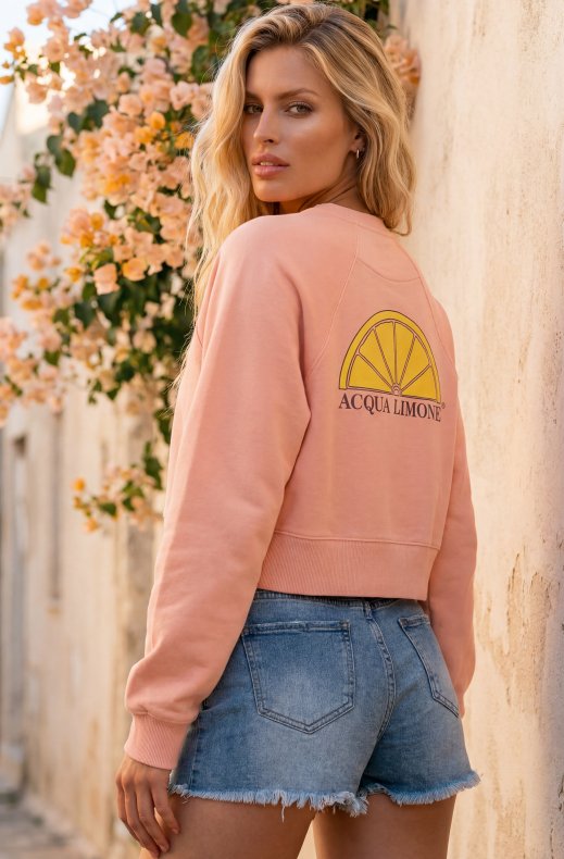 Acqua Limone - Cropped Ivy Sweater - Peach