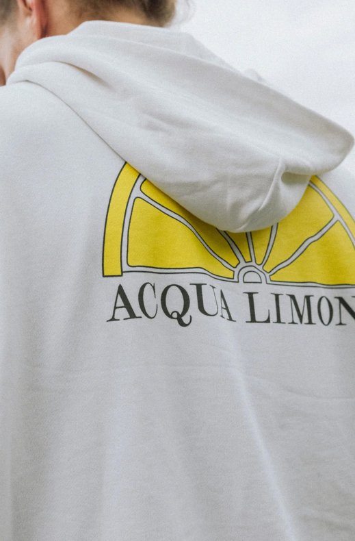Acqua Limone - Washed Zip Hoodie - White