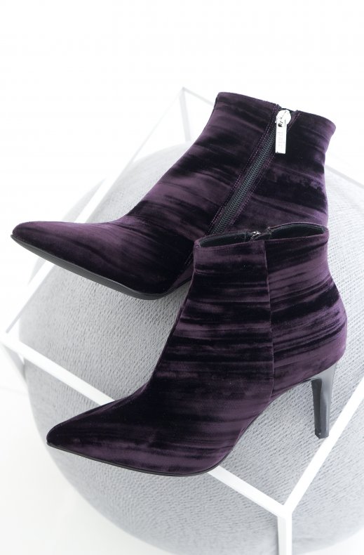 A Pair - Velour Bootie Purple