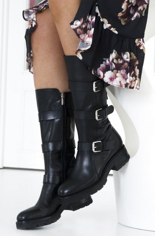 A Pair - High Biker Black