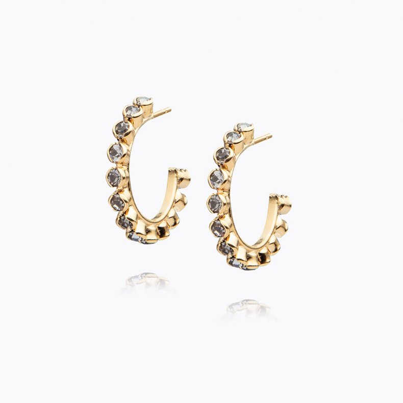 Caroline Svedbom - Siri Loop Earring - Gold Black Combo