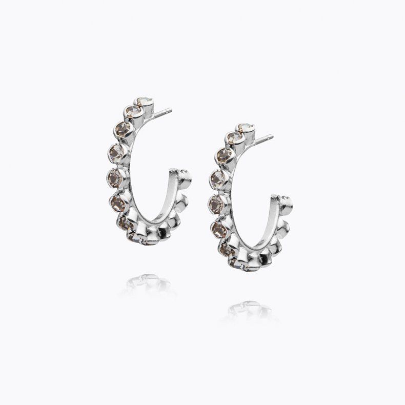 Caroline Svedbom - Siri Loop Earring - Rhodium Black Combo