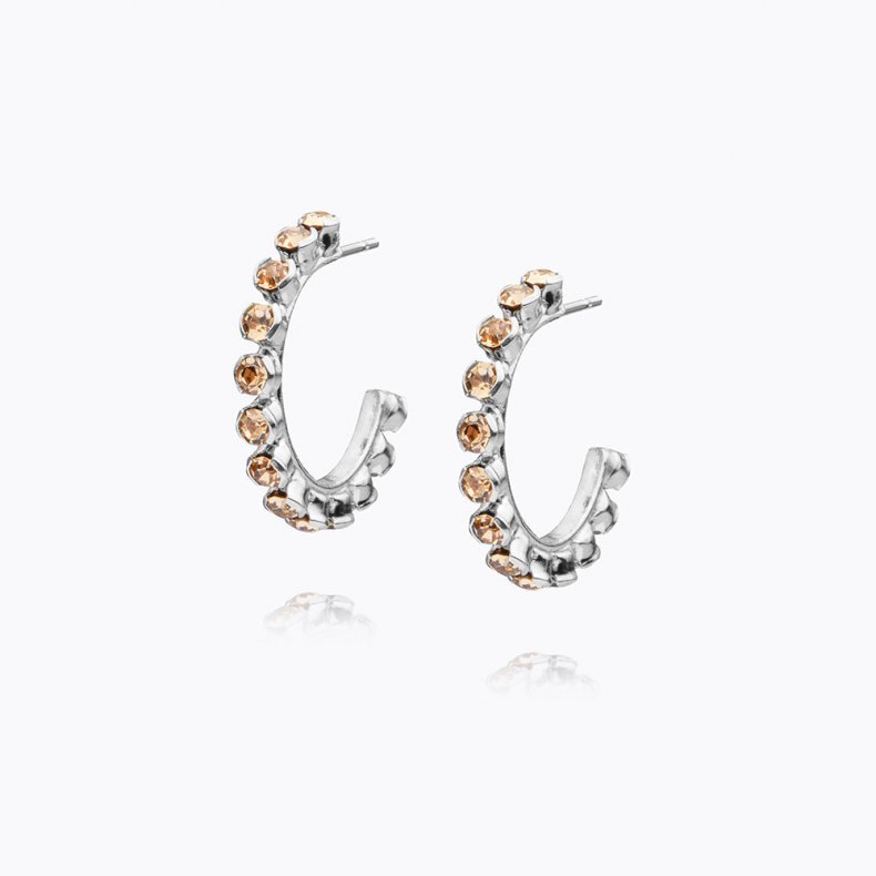 Caroline Svedbom - Siri Loop Earring - Rhodium Light Colorado Topaz