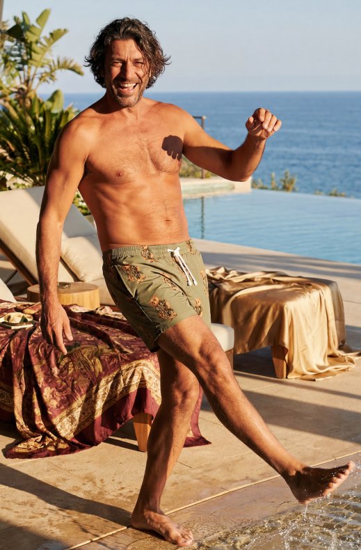 Baron Filou - Swim Shorts Allover Filou CLXVI - Sage