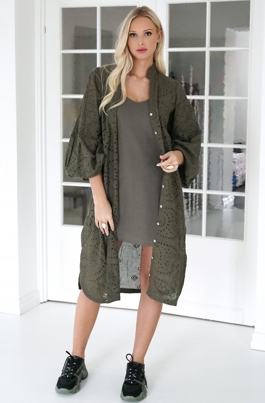 Blond Hour - Angelic Shirt Dress - Olive