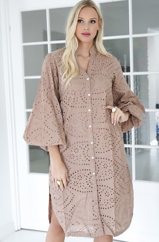 Blond Hour - Angelic Shirt Dress - Taupe
