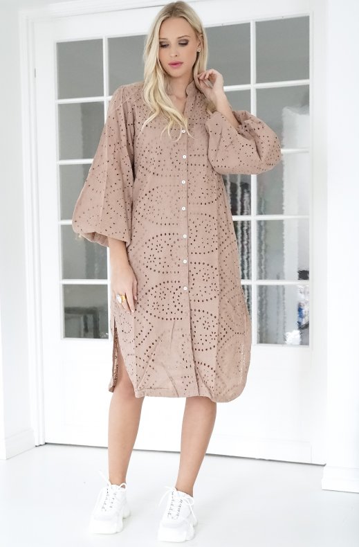 Blond Hour - Angelic Shirt Dress - Taupe