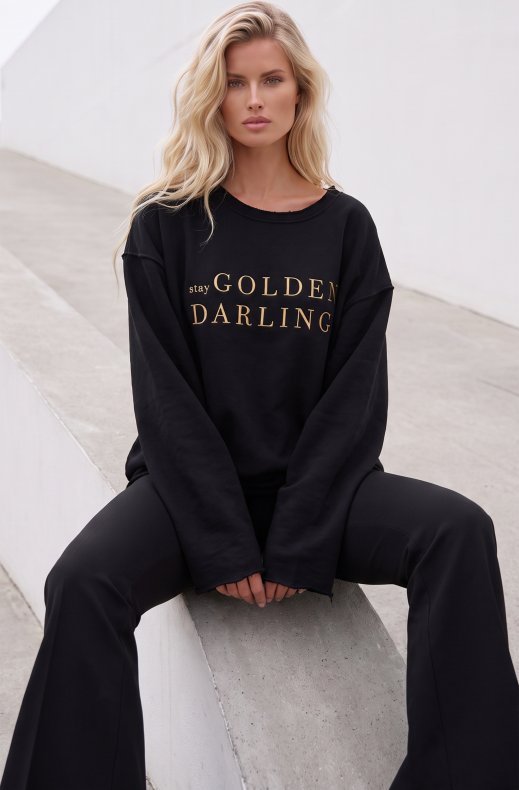 Carola X Blond Hour - Stay Golden Darling Sweater - Black/Gold