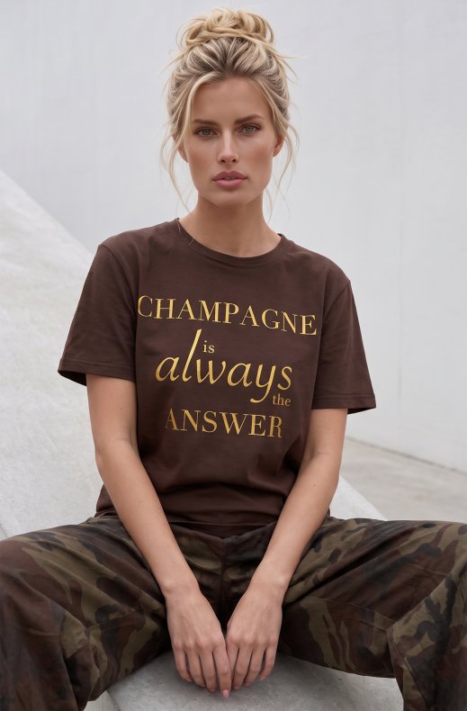 Blond Hour - Champagne Tshirt - Brown/Gold