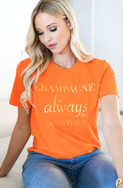 Blond Hour - Champagne Tshirt - Orange Gold