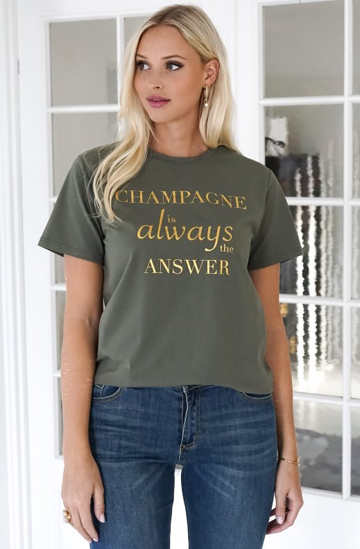 Blond Hour - Champagne T-shirt Olive