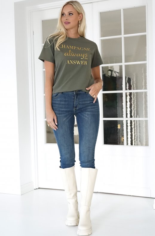 Blond Hour - Champagne T-shirt Olive