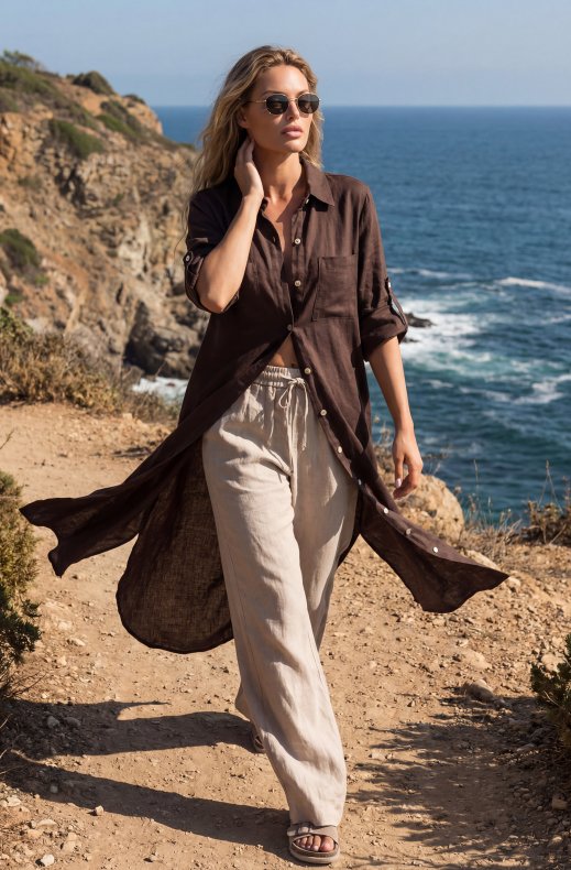 Blond Hour - Como Linen Pant - Beige