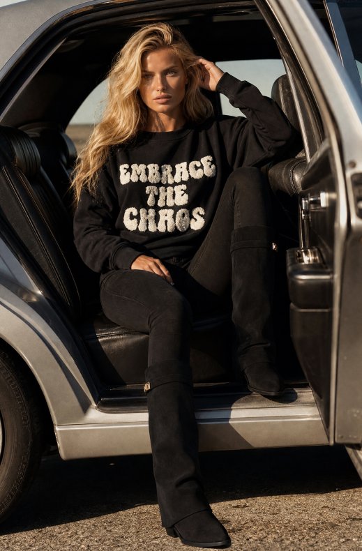 Blond Hour - Embrace the Chaos Long Sweater - Black