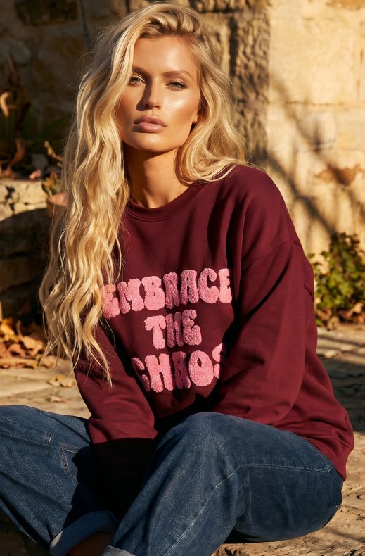 Blond Hour - Chaos Long Sweater - Bordeaux