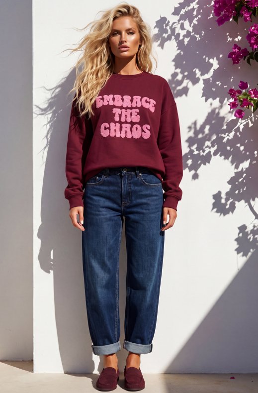Blond Hour - Chaos Long Sweater - Bordeaux