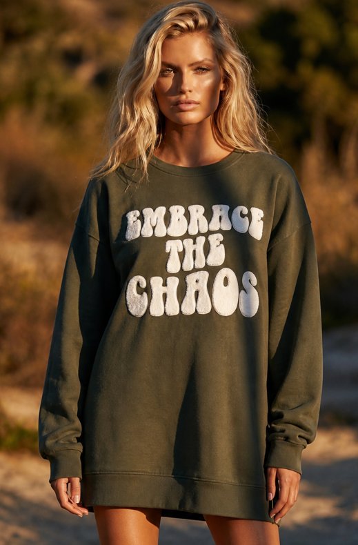 Blond Hour - Chaos Long Sweater - Olive